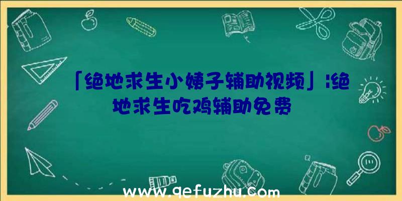 「绝地求生小姨子辅助视频」|绝地求生吃鸡辅助免费